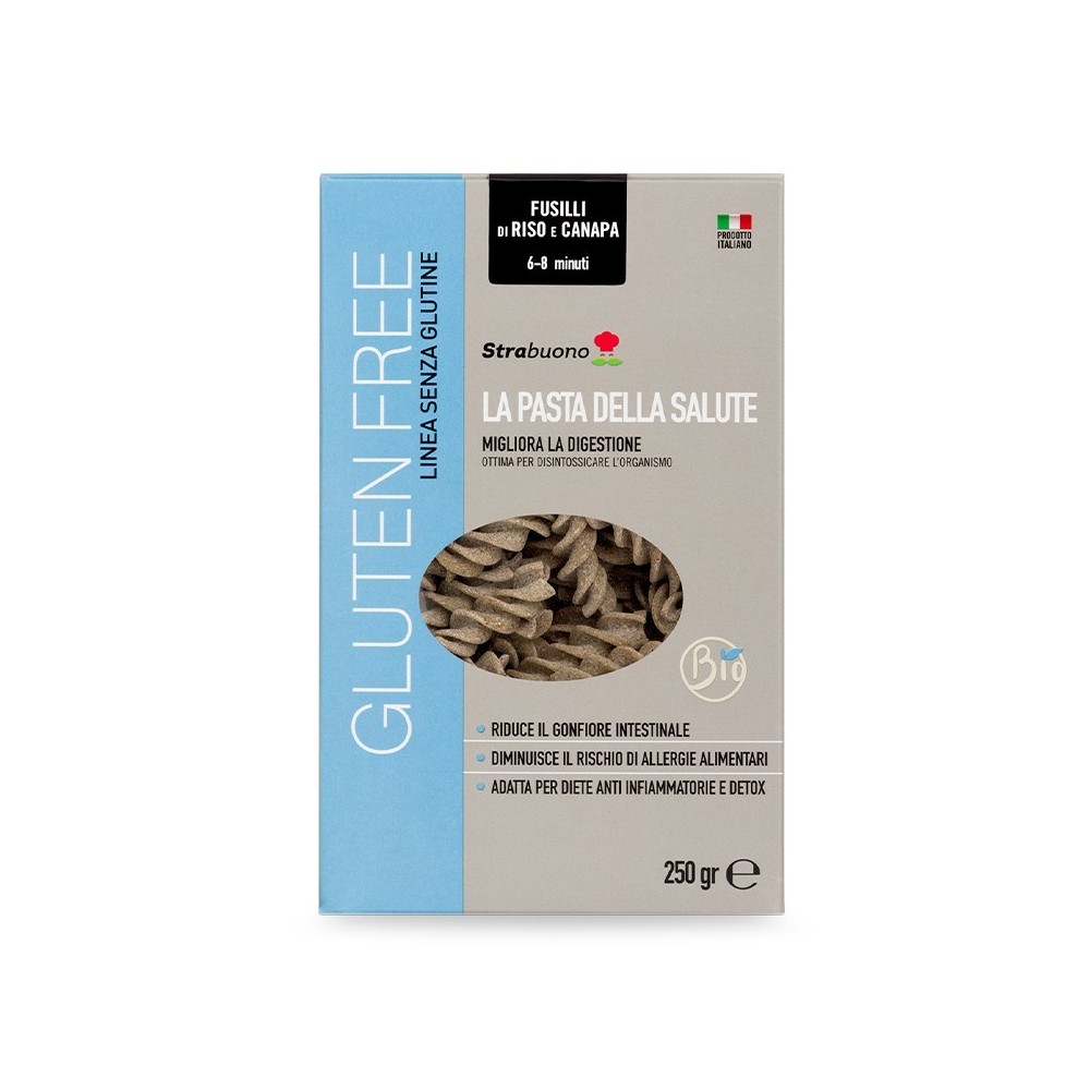 Gluten Free Pasta - Fusilli Rice and Organic Hemp 250gr