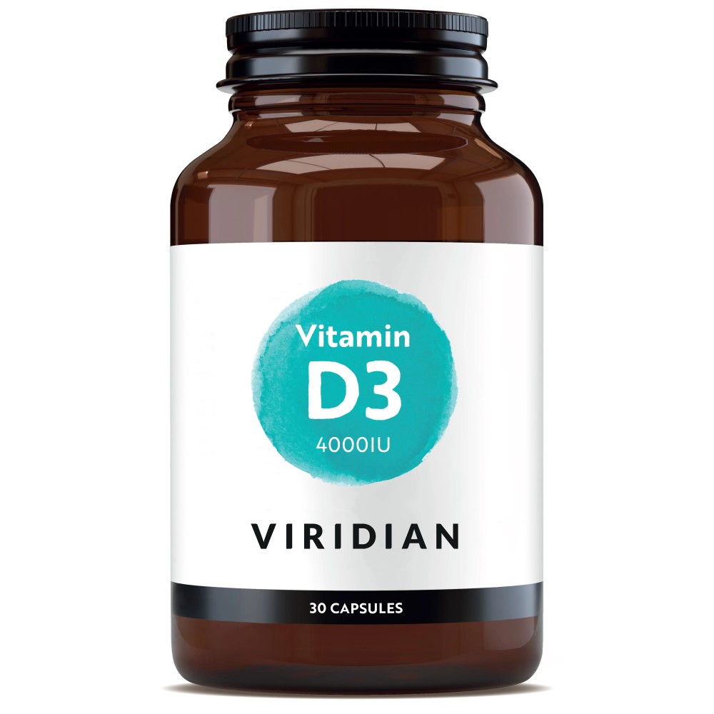 Veganes Nahrungsergänzungsmittel Viridian – Vitamin D3 4000 IE 30 Kapseln