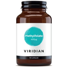 Veganes Nahrungsergänzungsmittel Viridian – Methylfolat 400 ug 90 Kapseln