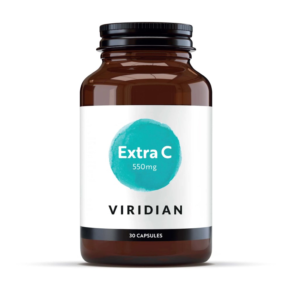 Suplemento Vegano Viridian - Extra C 550 mg 30 Cápsulas