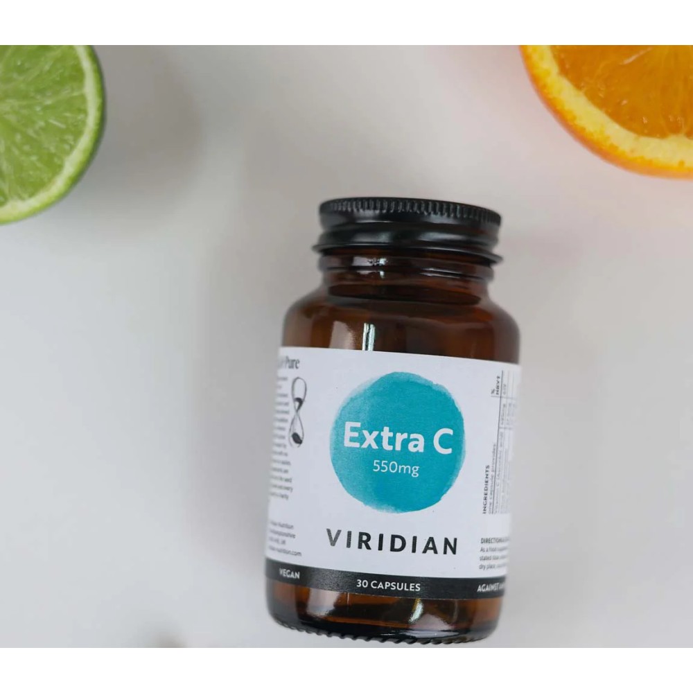 Veganes Nahrungsergänzungsmittel Viridian – Extra C 550 mg 30 Kapseln