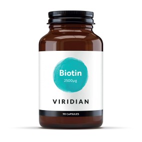 Suplemento Vegano Viridian - Biotina 2500ug 90 Cápsulas