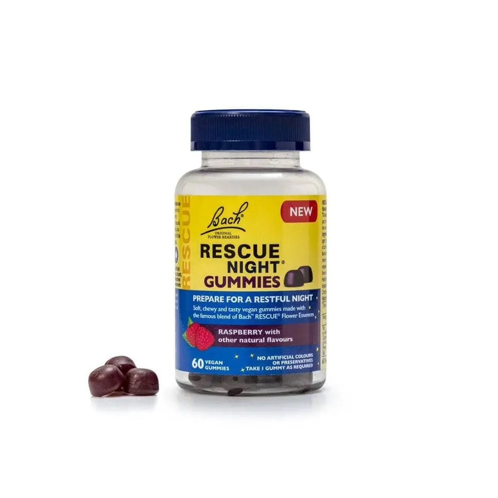 Bach Center Compound Formula – Rescue Night Gummies Himbeere 60 Kaugummi