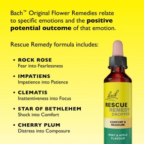 Bach Center Compound Formula - Rescue Remedy Menthe & Pomme en Gouttes 20 ml