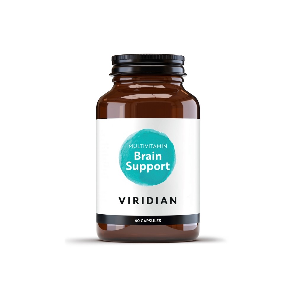 Suplemento alimenticio multivitamínico vegano Viridian : multivitamínico para el cerebro, 60 cápsulas