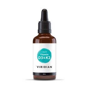 Complément alimentaire végétalien Viridian - Vitamine D3 et K2 liquide 50 ml